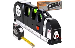 Laserová vodováha s navíjacou metrom – 250 cm