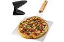 Nerezová lopata na pizzu s drevenou rukoväťou