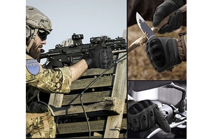 Taktické dotykové rukavice - veľkosť XL - čierne