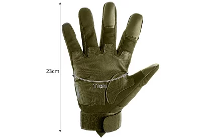 Taktické dotykové rukavice - veľkosť L - khaki