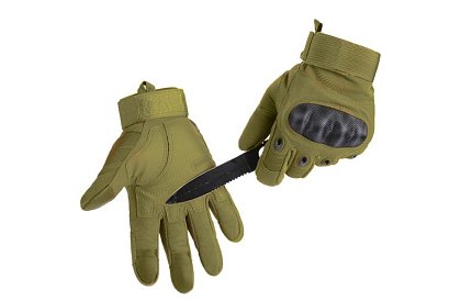 Taktické dotykové rukavice - veľkosť L - khaki