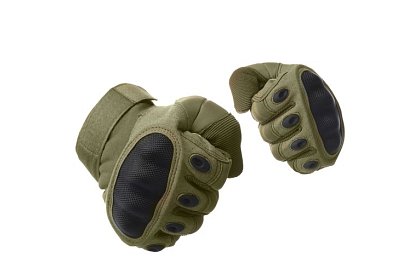 Taktické dotykové rukavice - veľkosť L - khaki