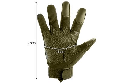 Taktické dotykové rukavice - veľkosť L - khaki