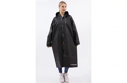 Silná čierna oversize pláštenka