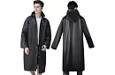 Silná čierna oversize pláštenka