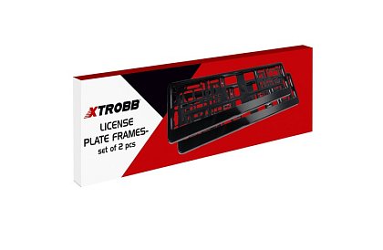 Rámček pod SPZ – čierny – 2 kusy