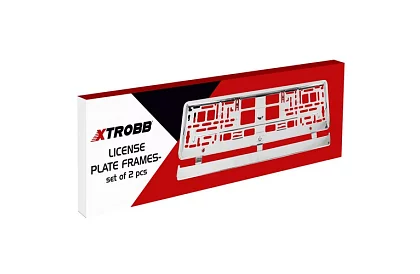 Rámček pod SPZ – strieborná – 2 kusy
