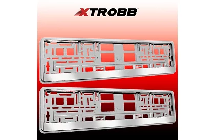 Rámček pod SPZ – strieborná – 2 kusy