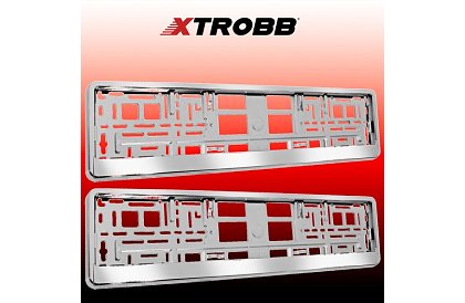 Rámček pod SPZ – strieborná – 2 kusy