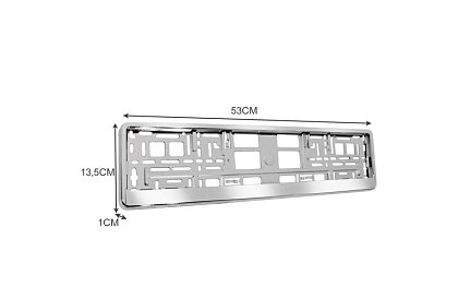 Rámček pod SPZ – strieborná – 2 kusy