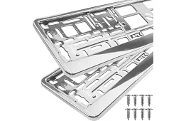 Rámček pod SPZ – strieborná – 2 kusy