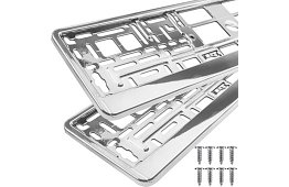 Rámček pod SPZ – strieborná – 2 kusy