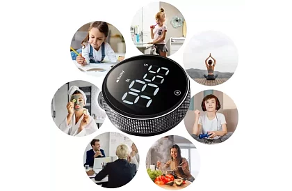 LCD kuchynská minútka s magnetom