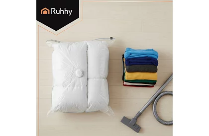 Sada vakuových vreciek 50x70 cm – 10 ks + odsávačka vzduchu