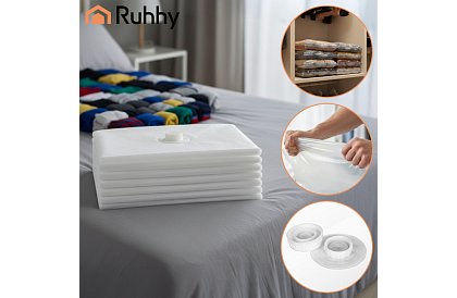 Sada vakuových vreciek 50x70 cm – 10 ks + odsávačka vzduchu