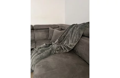 Mäkká teplá silná deka 200x160 cm - šedá