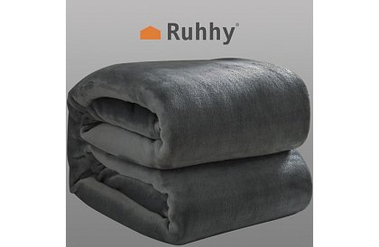Mäkká teplá silná deka 200x160 cm - šedá
