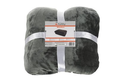 Mäkká teplá silná deka 200x160 cm - šedá