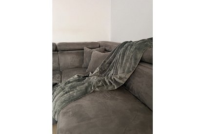 Mäkká teplá silná deka 200x160 cm - šedá