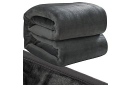 Mäkká teplá silná deka 200x160 cm - šedá