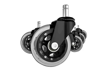 Náhradné gumové kolieska pre stoličky – sada 5 ks