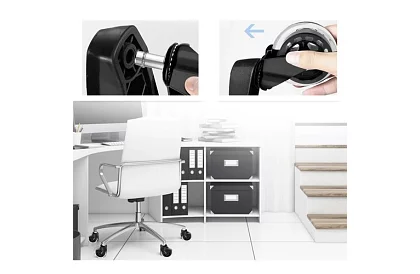 Náhradné gumové kolieska pre stoličky – sada 5 ks