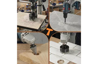 Diamantové dierovacie vrtáky M14 - 6–68 mm - 13 kusov v sade