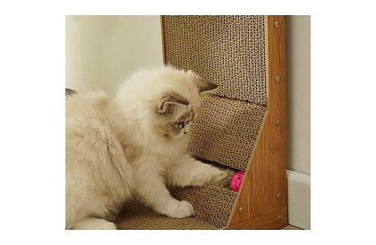 Kočičí škrabadlo s hračkou - DUO