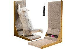 Kočičí škrabadlo s hračkou - DUO