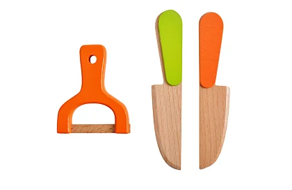 Drevená hračka – krájanie zeleniny s príslušenstvom - 34 dielov