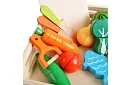 Drevená hračka – krájanie zeleniny s príslušenstvom - 34 dielov