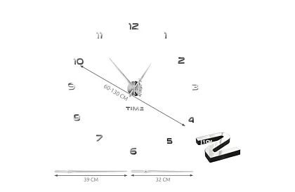 Nástenné hodiny – priemer 60–130 cm