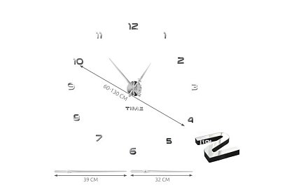 Nástenné hodiny – priemer 60–130 cm