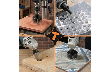 Diamantové dierovacie vrtáky M14 - 6–68 mm – sada 7 kusov