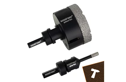 Diamantové dierové vyrezávače M14 6–68 mm - sada 7 dielov + adaptér