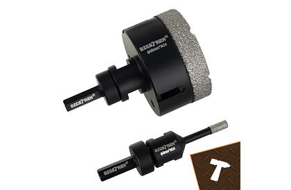 Diamantové dierové vyrezávače M14 6–68 mm - sada 7 dielov + adaptér