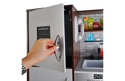 Drevená detská kuchyňa XL s príslušenstvom - hnedá