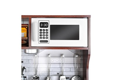 Drevená detská kuchyňa XL s príslušenstvom - hnedá