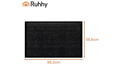 Rohožka – čierna -  58,6 x 88,2 cm
