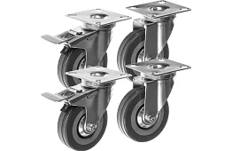 Otočné gumové kolieska – sada 4 kusy