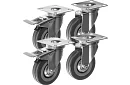 Otočné gumové kolieska – sada 4 kusy