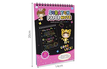 Vyškrabovací zošit s dreveným stylusom - scratch note