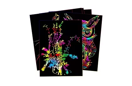 Vyškrabovací zošit s dreveným stylusom - scratch note