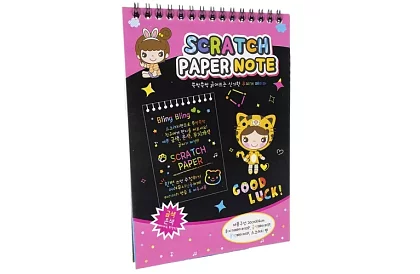 Vyškrabovací zošit s dreveným stylusom - scratch note