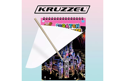 Vyškrabovací zošit s dreveným stylusom - scratch note