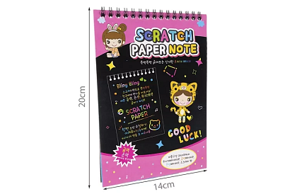 Vyškrabovací zošit s dreveným stylusom - scratch note