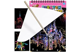 Vyškrabovací zošit s dreveným stylusom - scratch note