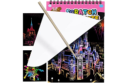 Vyškrabovací zošit s dreveným stylusom - scratch note