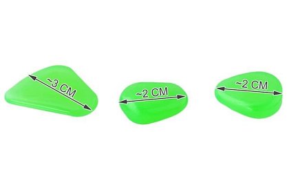 Zářivé fluorescenčné kamene - 100 ks