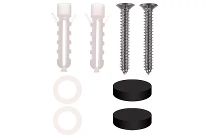 Kúpeľňová polička - čierna - 50 cm